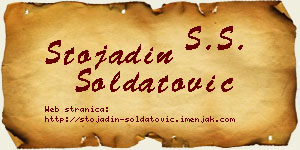 Stojadin Soldatović vizit kartica